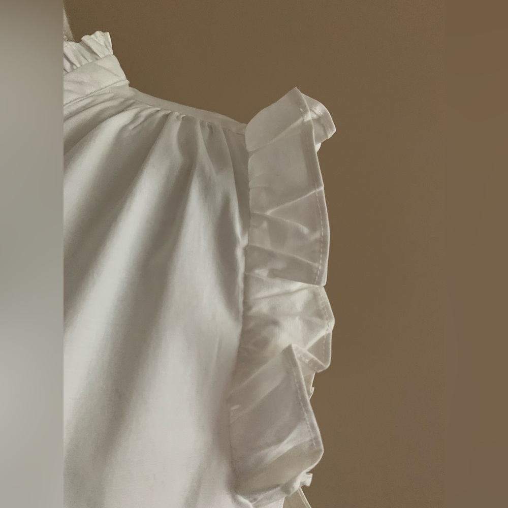 Mandarin Collar Sleeveless Ruffled Blouse - Picture 5 of 7